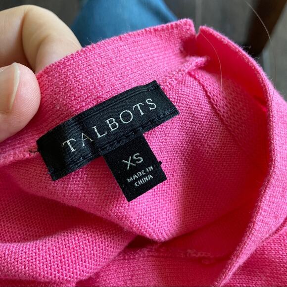 Talbots Pink Lightweight Sweater, Size XS - Picture 3 of 3